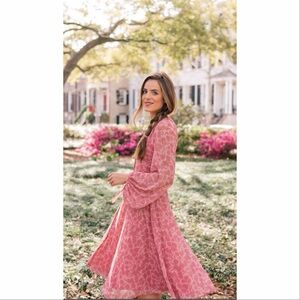 Gal Meets Glam Esther Dress Size 6 Floral Pink